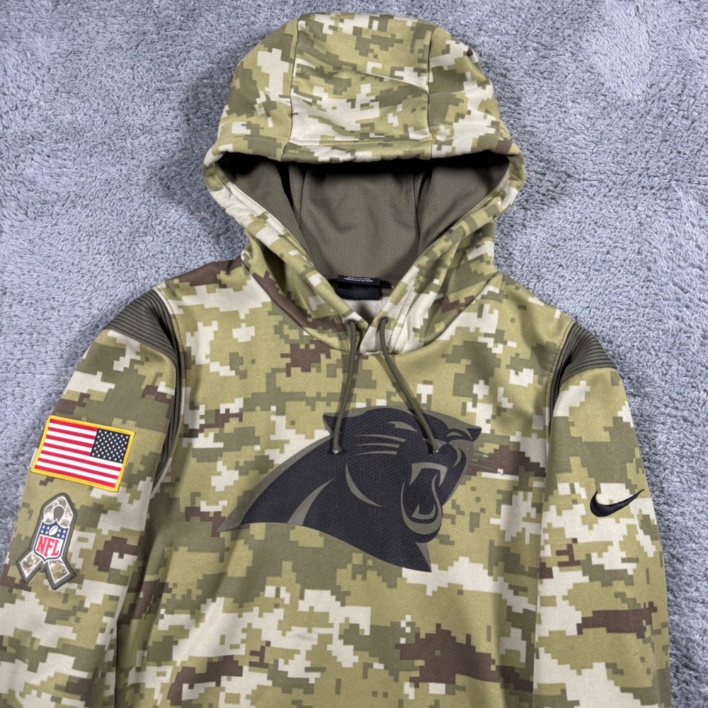 Nike Carolina Panthers NFL Salute to Service Digital Camo On Field Hoodie Medium